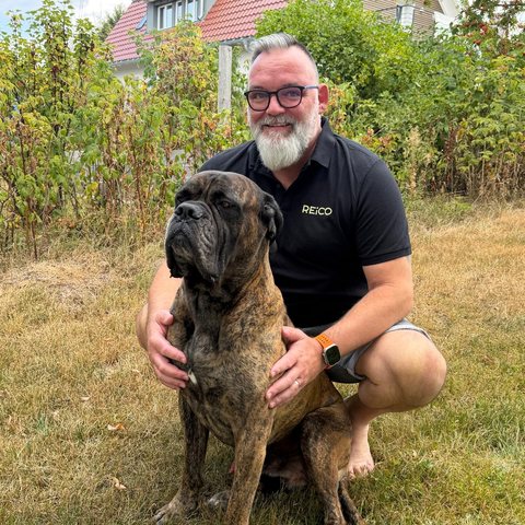 Marcel mit Hund